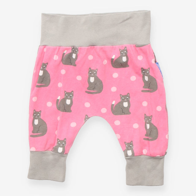 Joggers pink grey cats