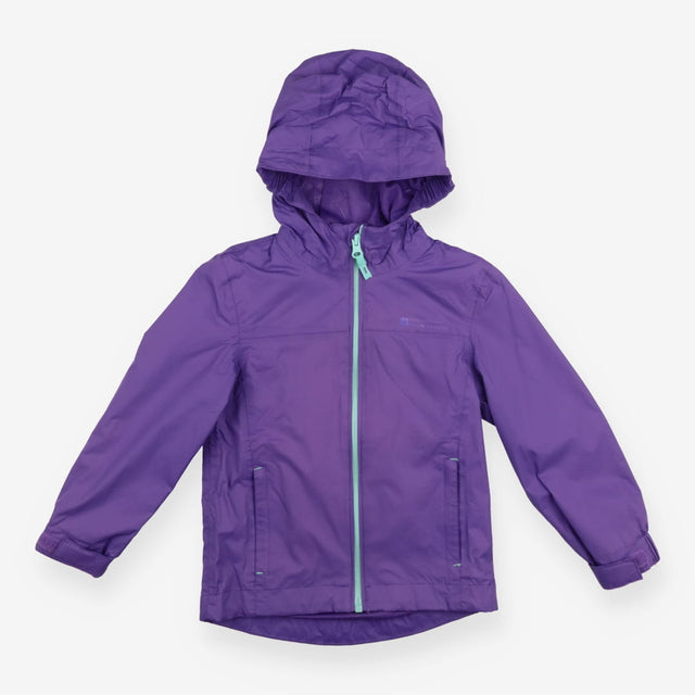 Raincoat purple green zip