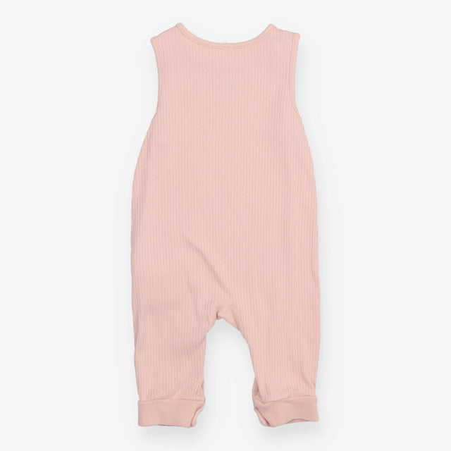 Romper Sleeveless Ribbed Blush Pink