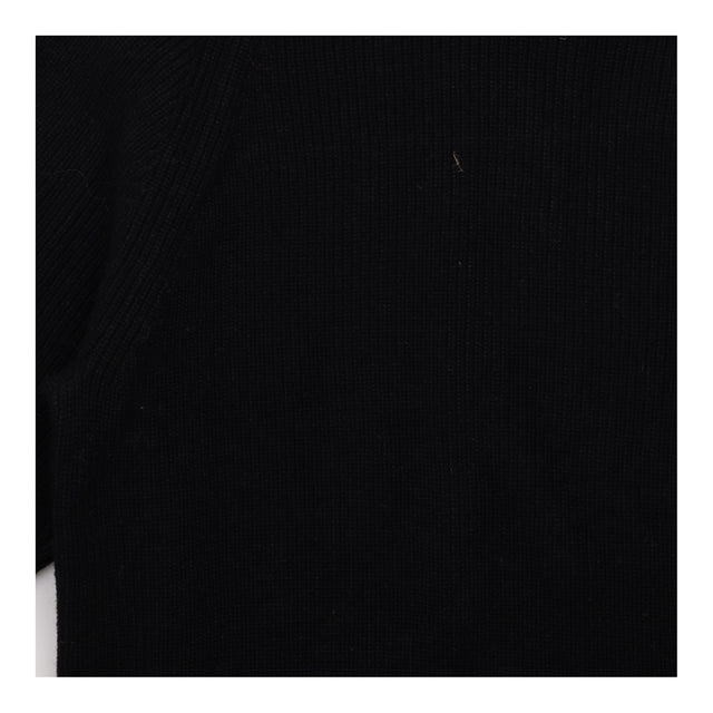 Dress Black Ribbed Turtleneck Long Sleeve Midi Kni