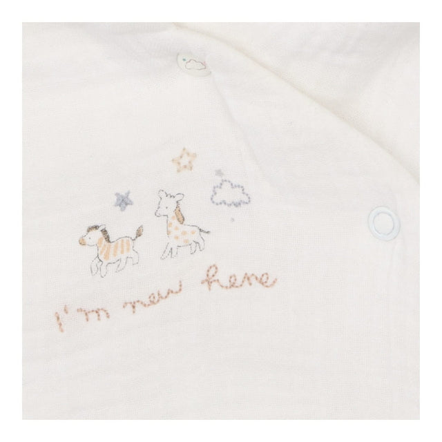 White "I'm New Here" Coat