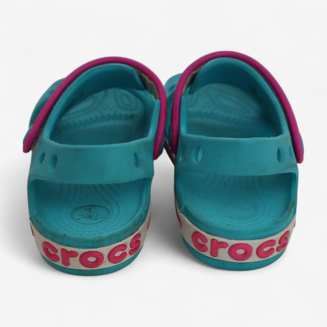 Crocs Aqua & Pink Velcro Strap