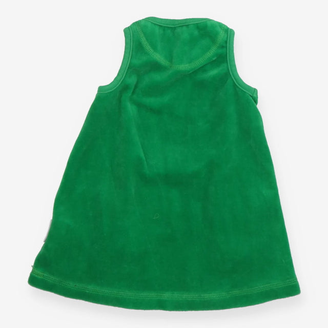 Dress Pinafore Green Velour
