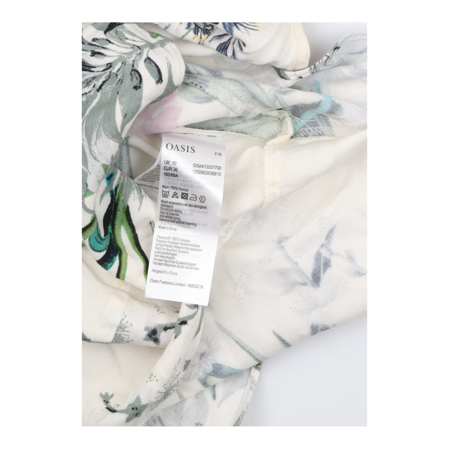 Dress White Floral Butterfly Print Ruffle Cami V-N