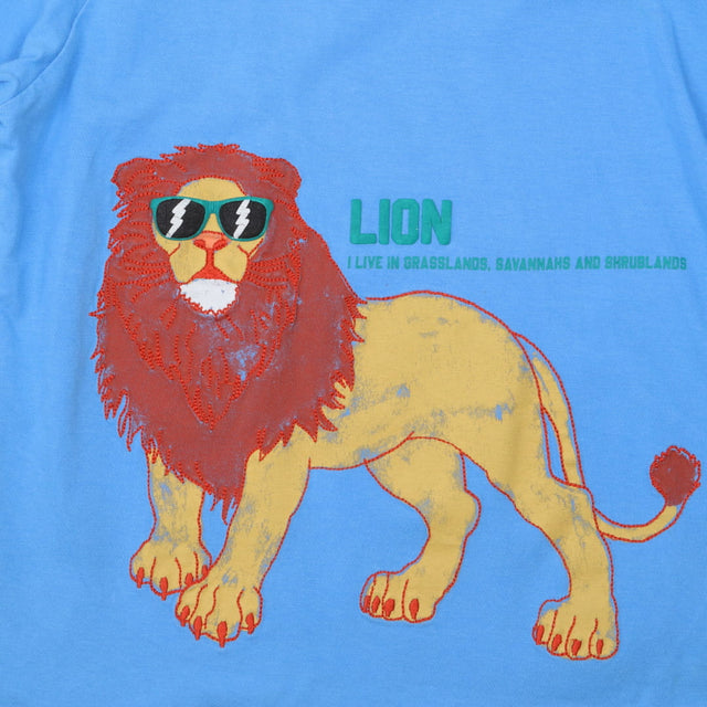 T-shirts Short Sleeve Giraffe and Lion - 2 pack