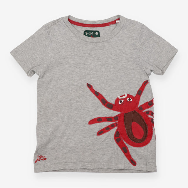 T-Shirt Grey with Red Spider Applique