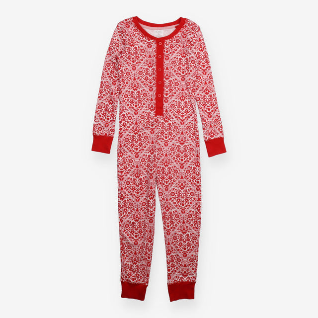 One Piece White Red Floral