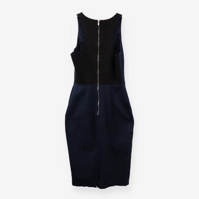 Dark Navy Denim Black Back Racerback Dress