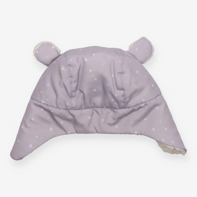 Hat trapper lilac silky stars fleece lining