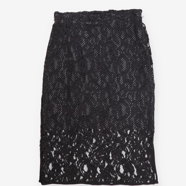Black Lace Polka Dot Midi Ski