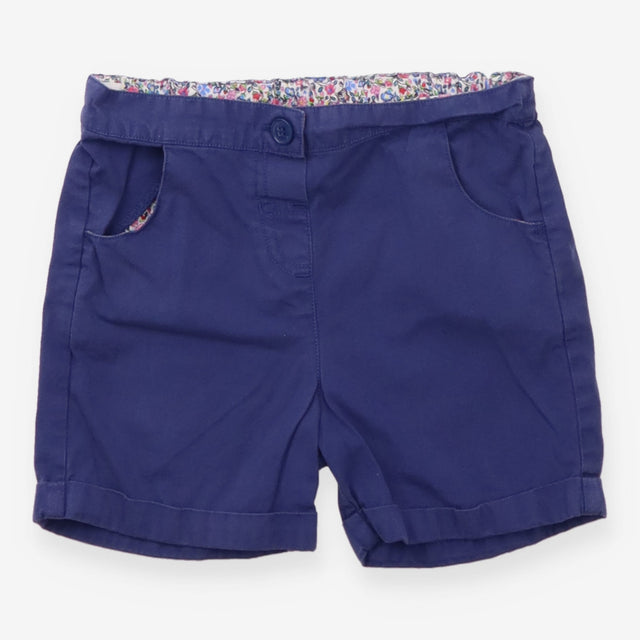 Purple Denim Shorts Floral Lined