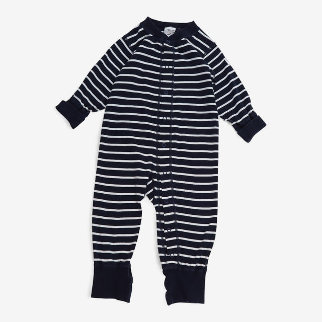 Navy striped sleepsuit