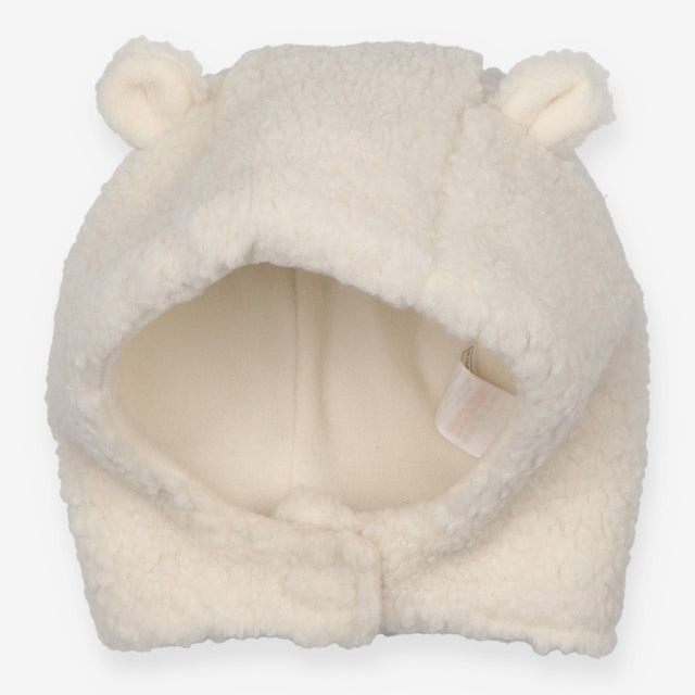 Fleece Hat White Bear Ears