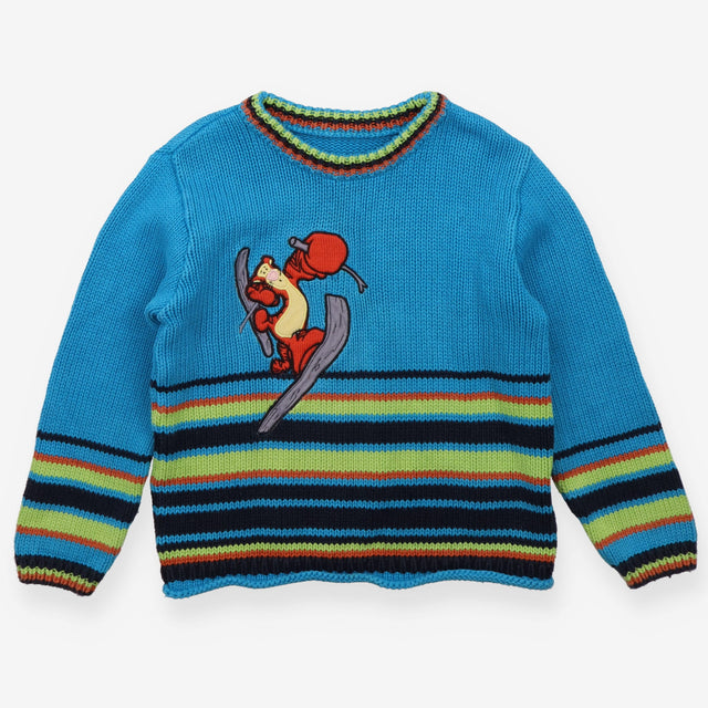 Sweater blue knit Tigger
