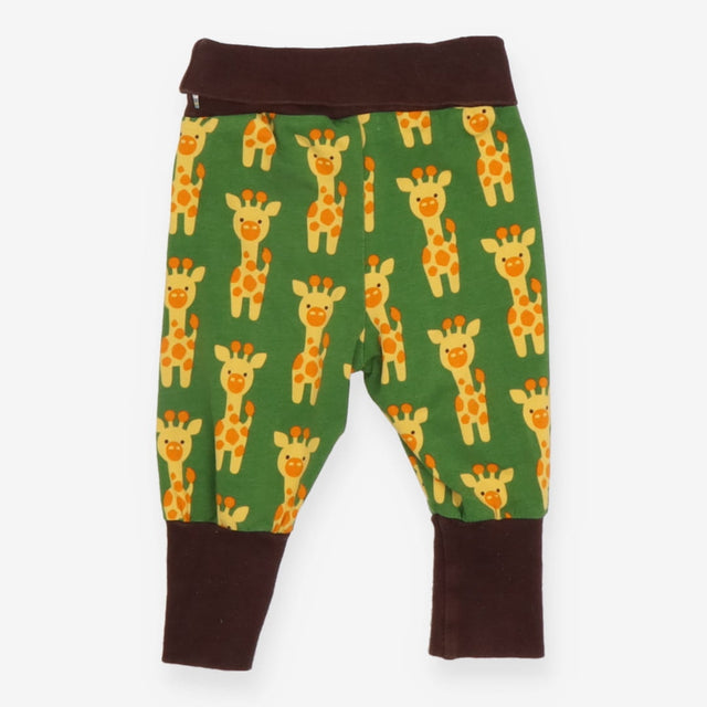 Parsnip Pants Green and Brown Giraffe