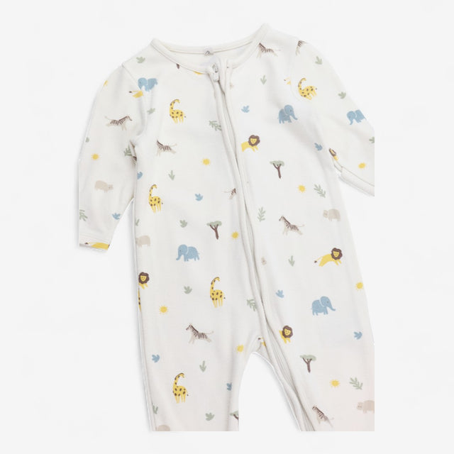 Sleepsuit cream safari animals