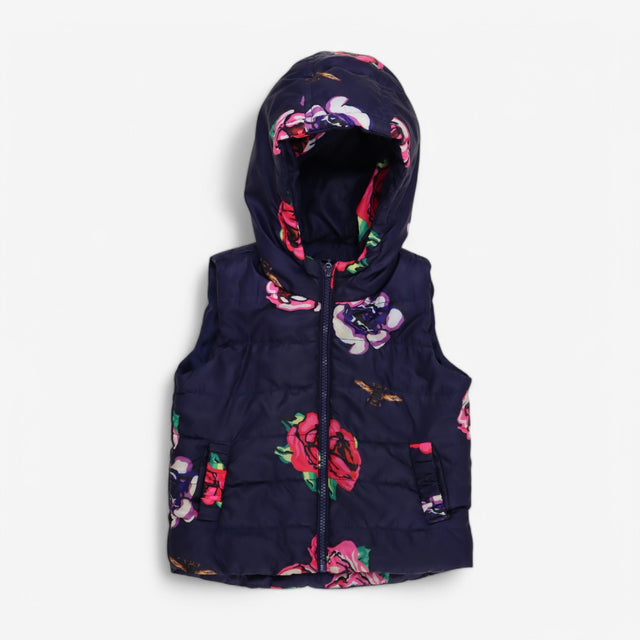 Gilet Alouette floral puffer with hood
