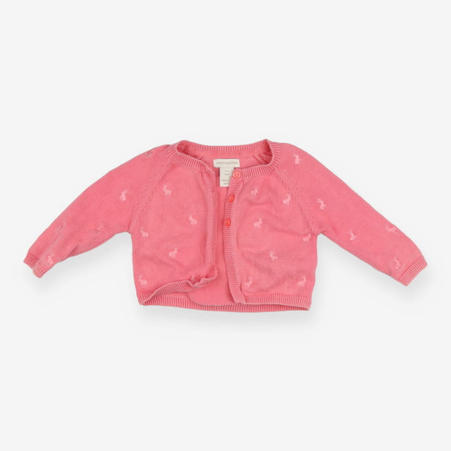 Pink Cardigan with Bunnies