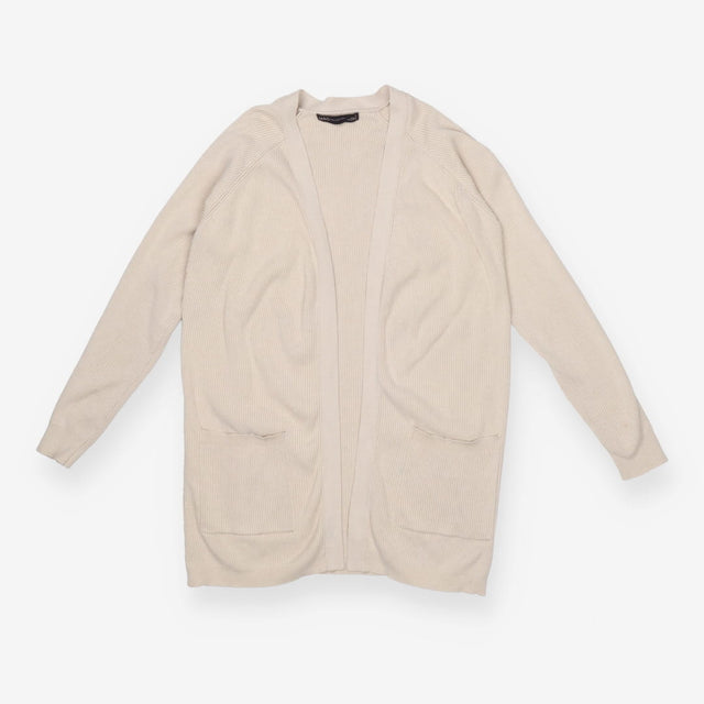 M&S Collection Cream Ribbed Longline Cardigan
