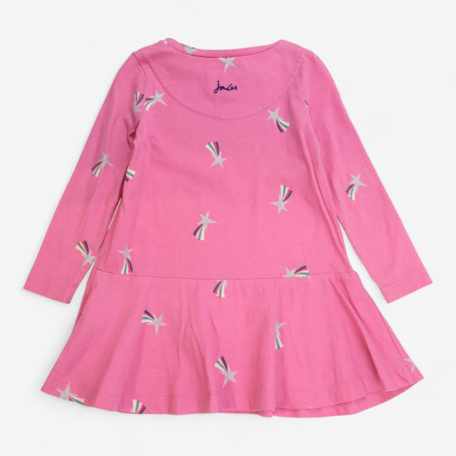 Dress pink silver shooting stars