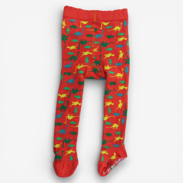 Tights Slugs & Snails orange dinos