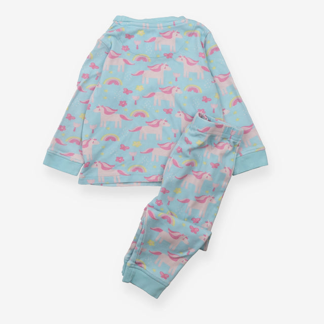 Pyjamas blue pink unicorns jersey