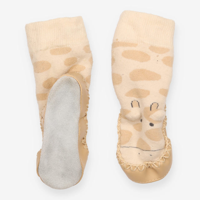 Cream Giraffe Slipper Socks