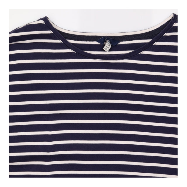 Navy White Striped Long Sleeve Cotton Top Marina S
