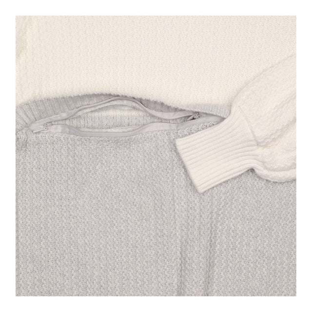 Maternity and Nursing Knit Jumper Cream Grey Colou