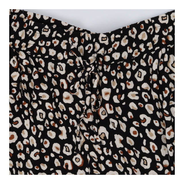 Trousers black with leopard print