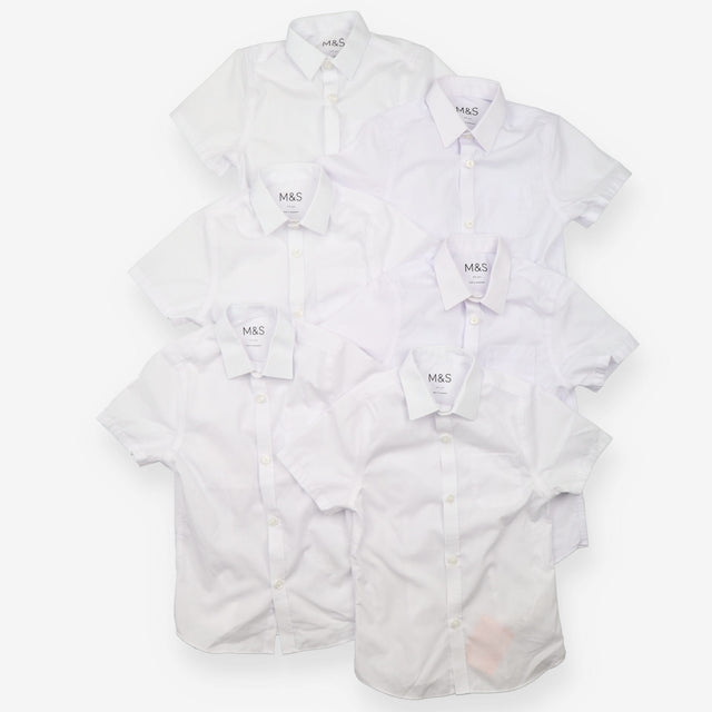 School Shirts White 6-Pack