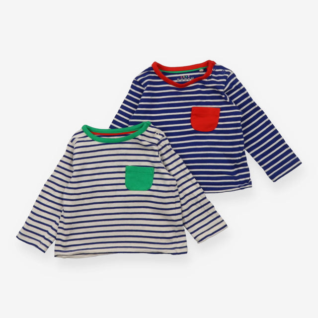 T-shirts Long Sleeve Stripe Blue Mix