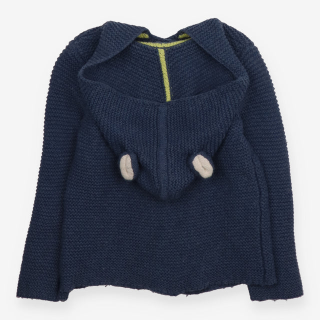 Navy Knit Cardigan with Ears
