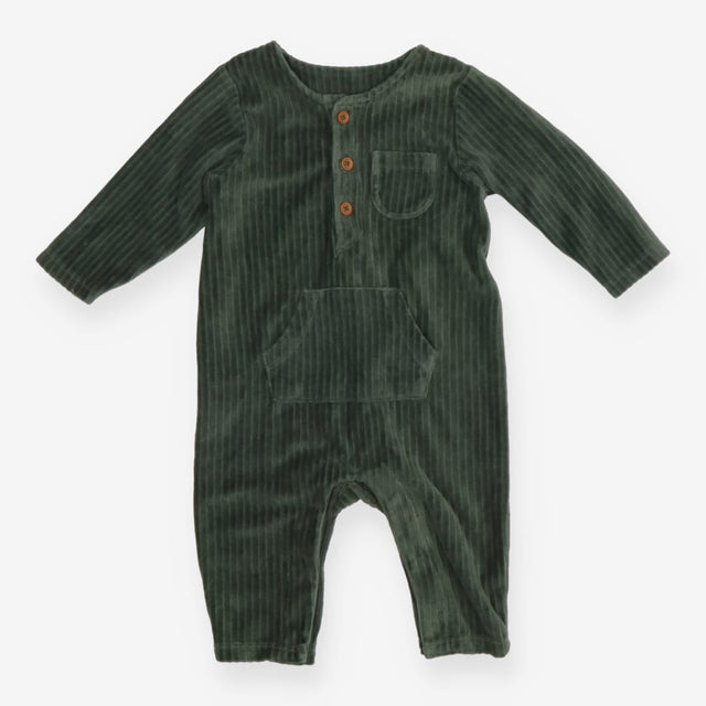 Sleepsuit green velour