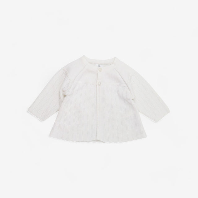 White 2 button cardi