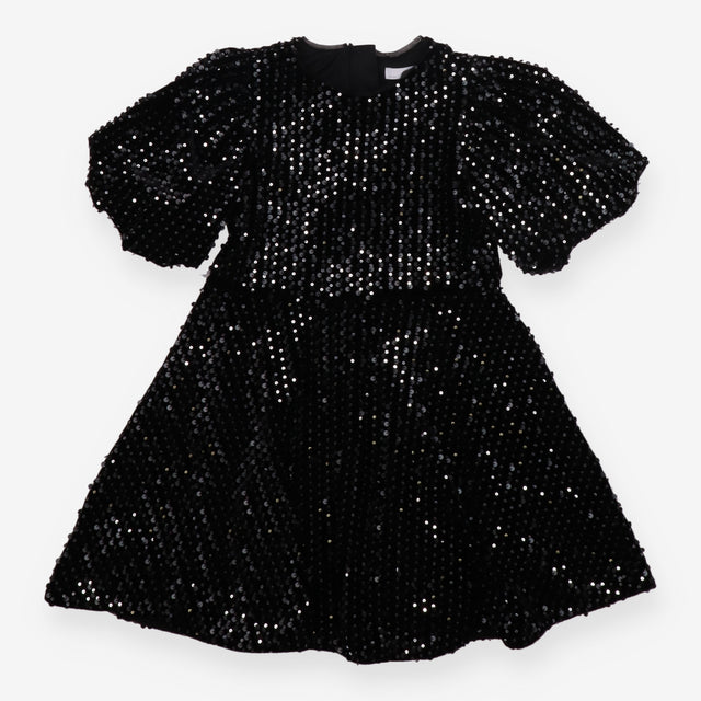 Party dress cord sequins black