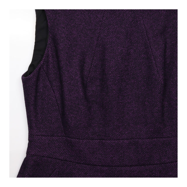 Shift Dress Textured Wool Blend Sleeveless Smart
