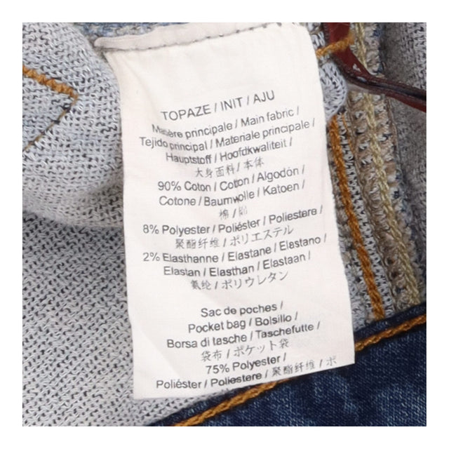 Denim Jacket Mid Blue Stretch Cotton Fitted