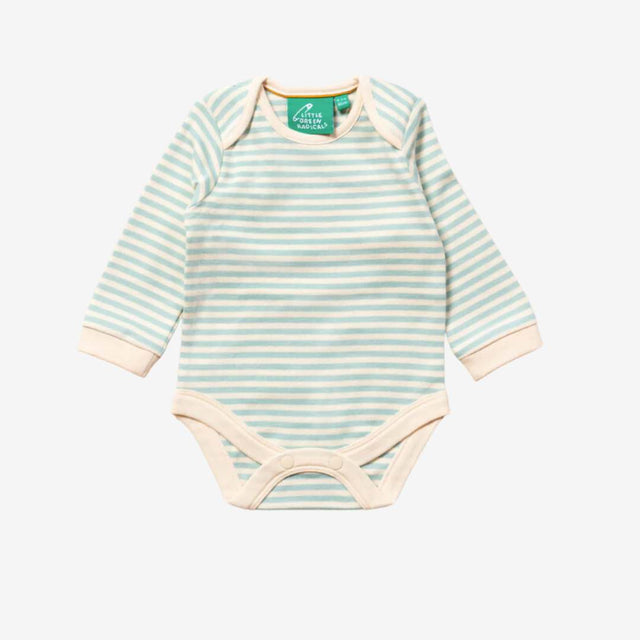 Blue Stripe organic Baby bodysuit