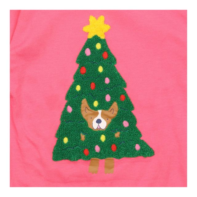 Pink Long Sleeve Christmas Tree Dog