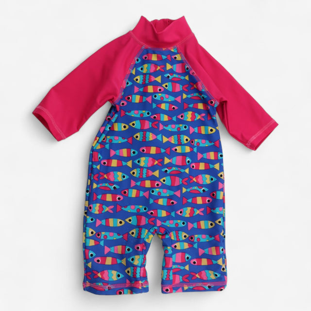 Swimsuit Blue and Pink Fish