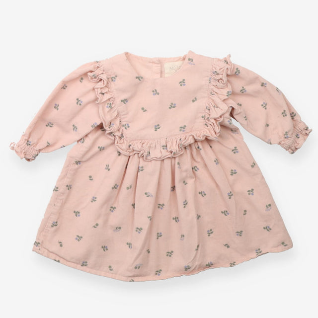 Dress long sleeve pink needlecord berries