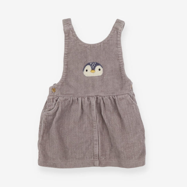 Pinafore grey cord penguin