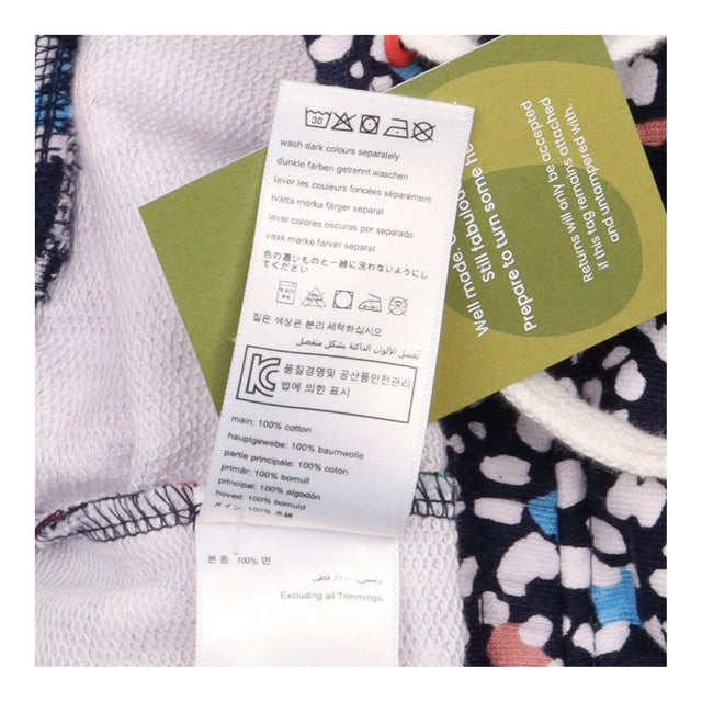 Navy Blue Multicolour Spot Leopard Print Sweatshir