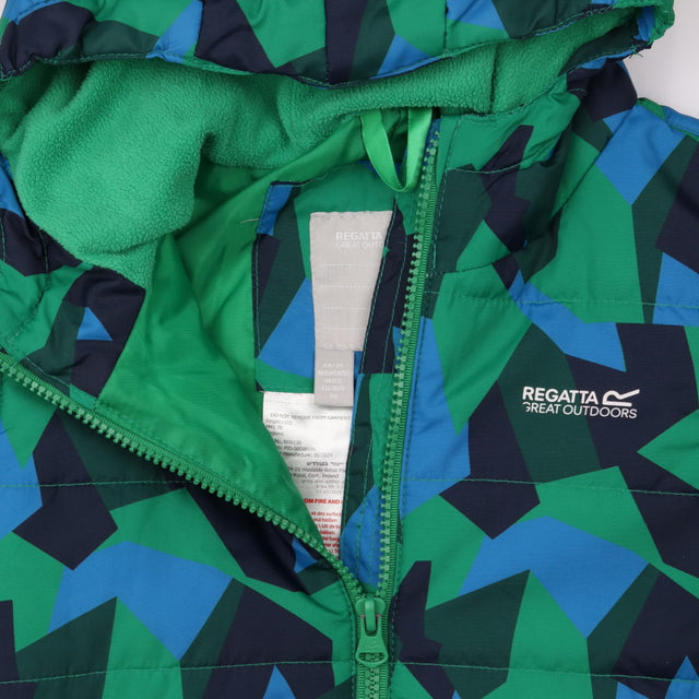 Puddlesuit Padded with Fleece Lined Hood, Green an