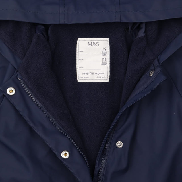 Navy Fleece Lined Puddle suit