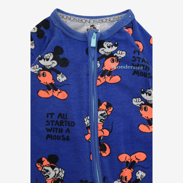Sleepsuit Blue Mickey Mouse
