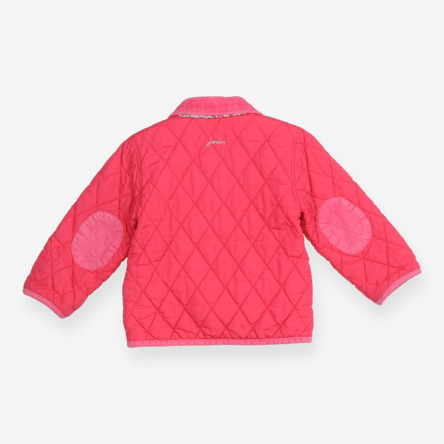 Quilted Jacket Pink with Pockets With Cord Collar