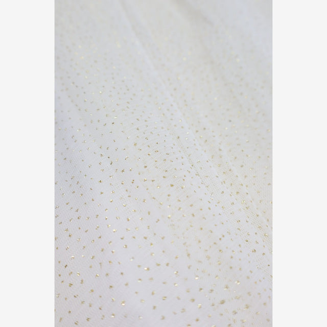 Cream tuille dress with Gold