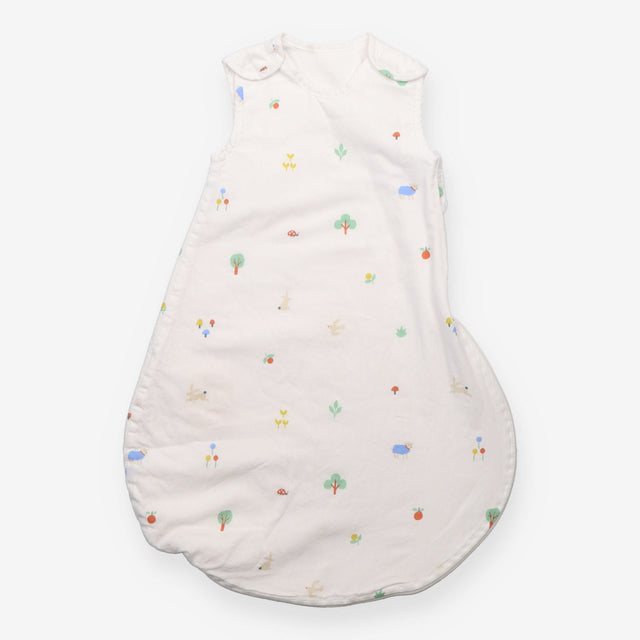 Baby Sleep Bag Woodland Print White